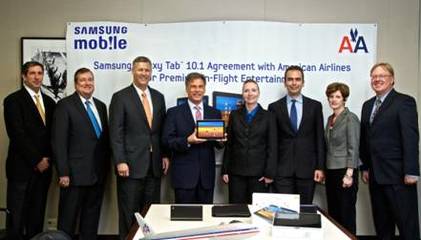 三星移動(dòng)與美國(guó)航空達(dá)成戰(zhàn)略合作，開(kāi)啟機(jī)上移動(dòng)設(shè)備銷(xiāo)售新篇章